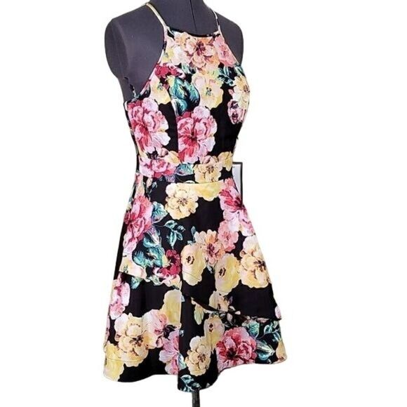 Speechless Halter A-line Mini Party Dress Sz 3 - Picture 2 of 13